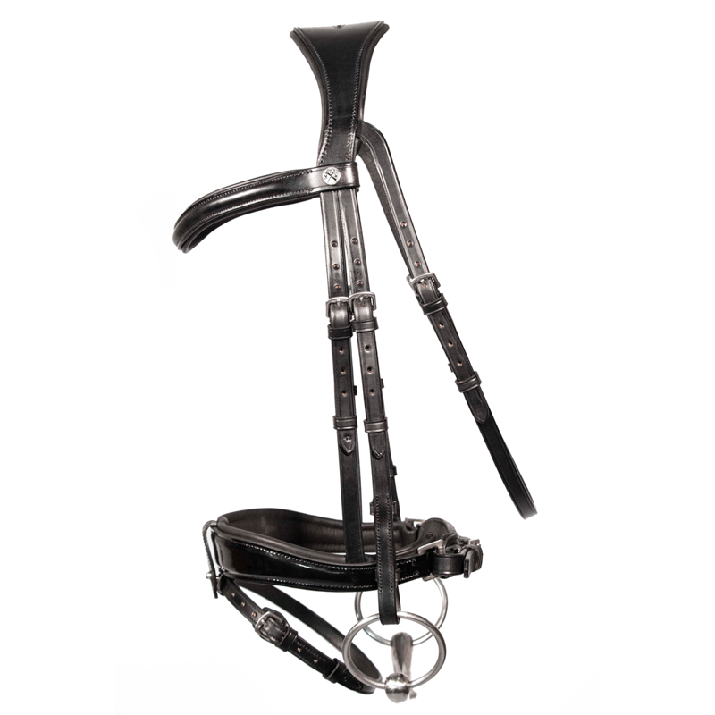 Henry James Patent Dressage Bridle - Black-1